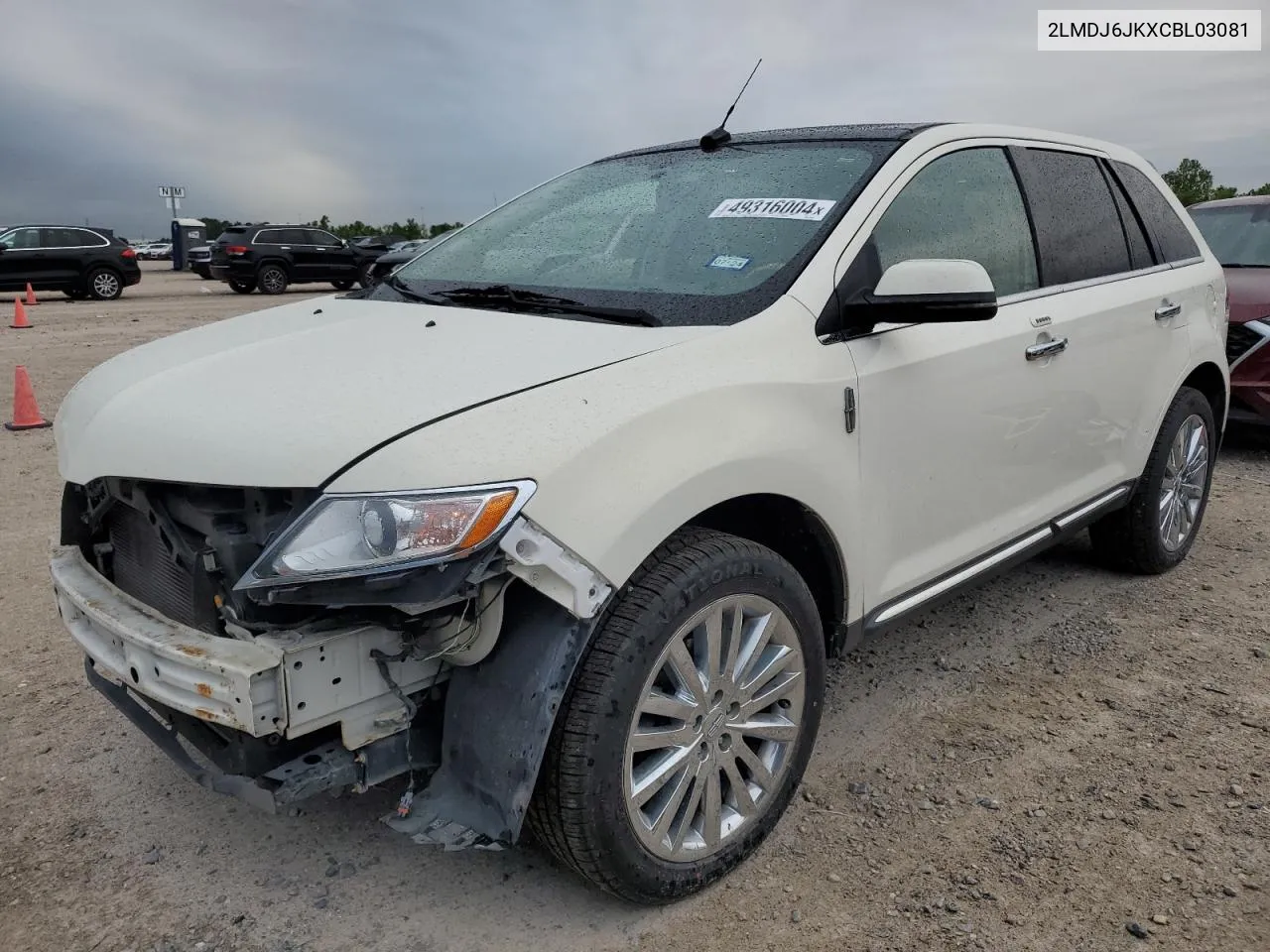 2012 Lincoln Mkx VIN: 2LMDJ6JKXCBL03081 Lot: 49316004