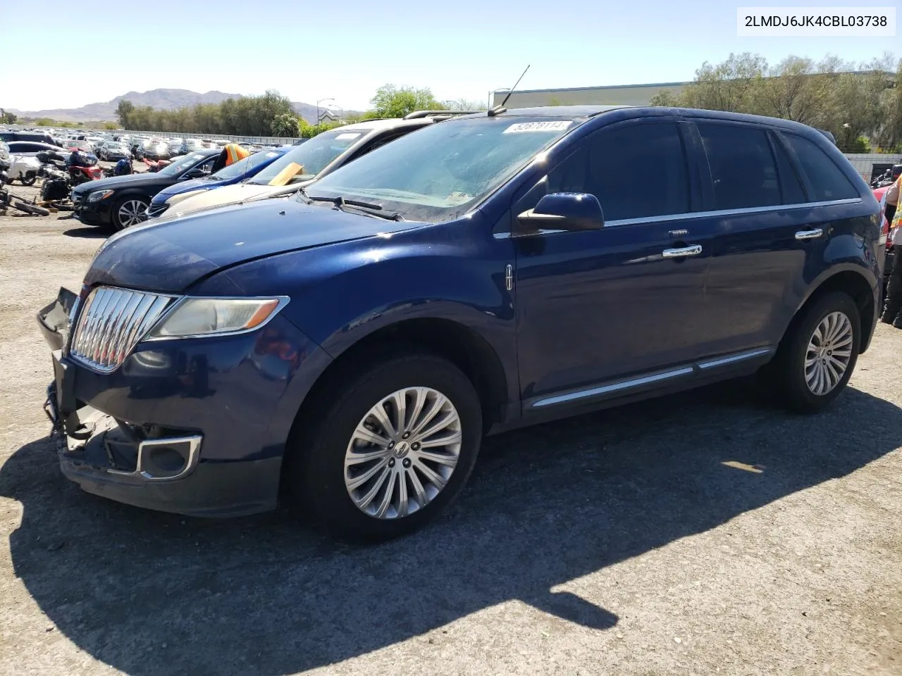 2012 Lincoln Mkx VIN: 2LMDJ6JK4CBL03738 Lot: 52878114