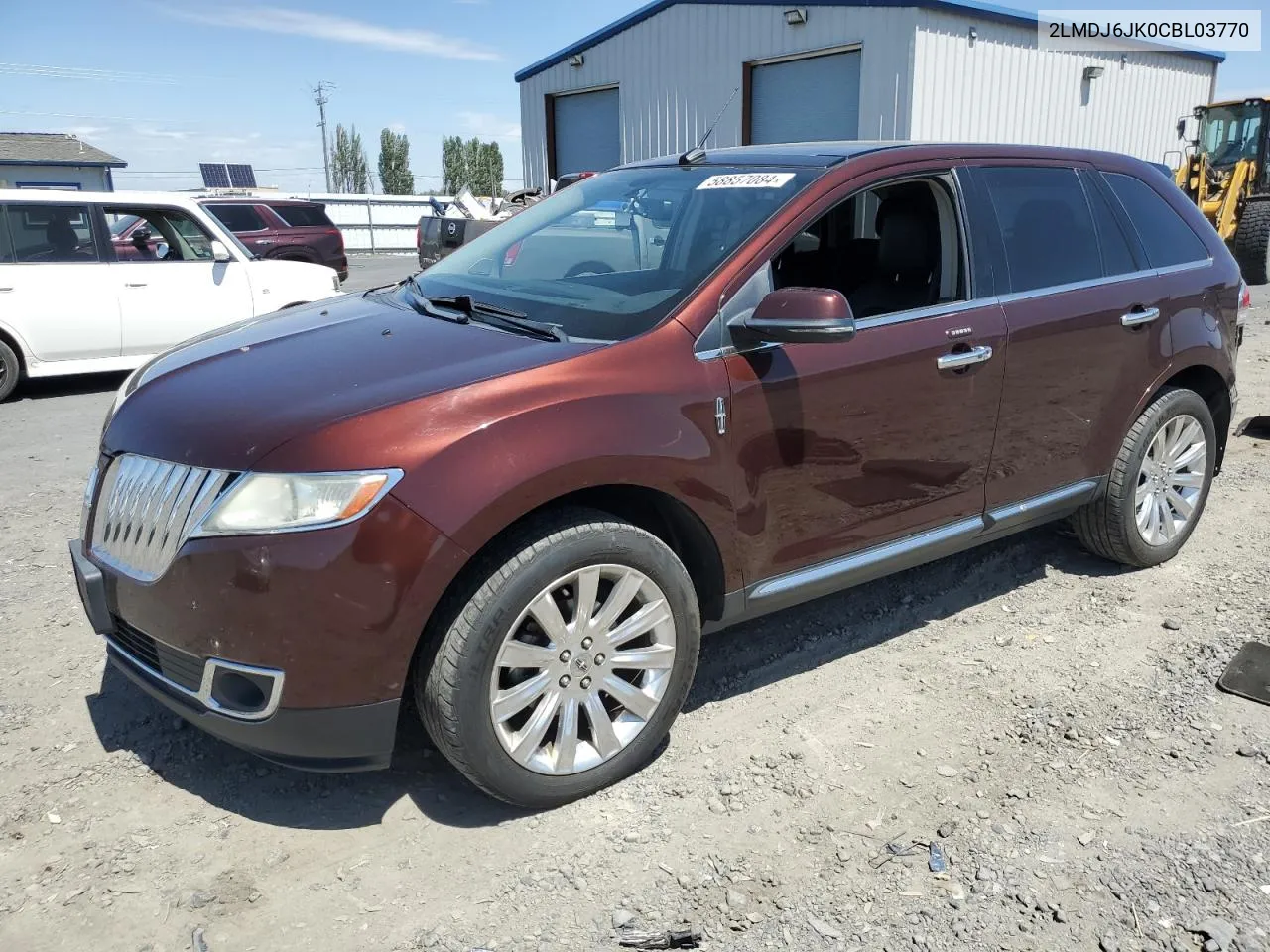 2LMDJ6JK0CBL03770 2012 Lincoln Mkx