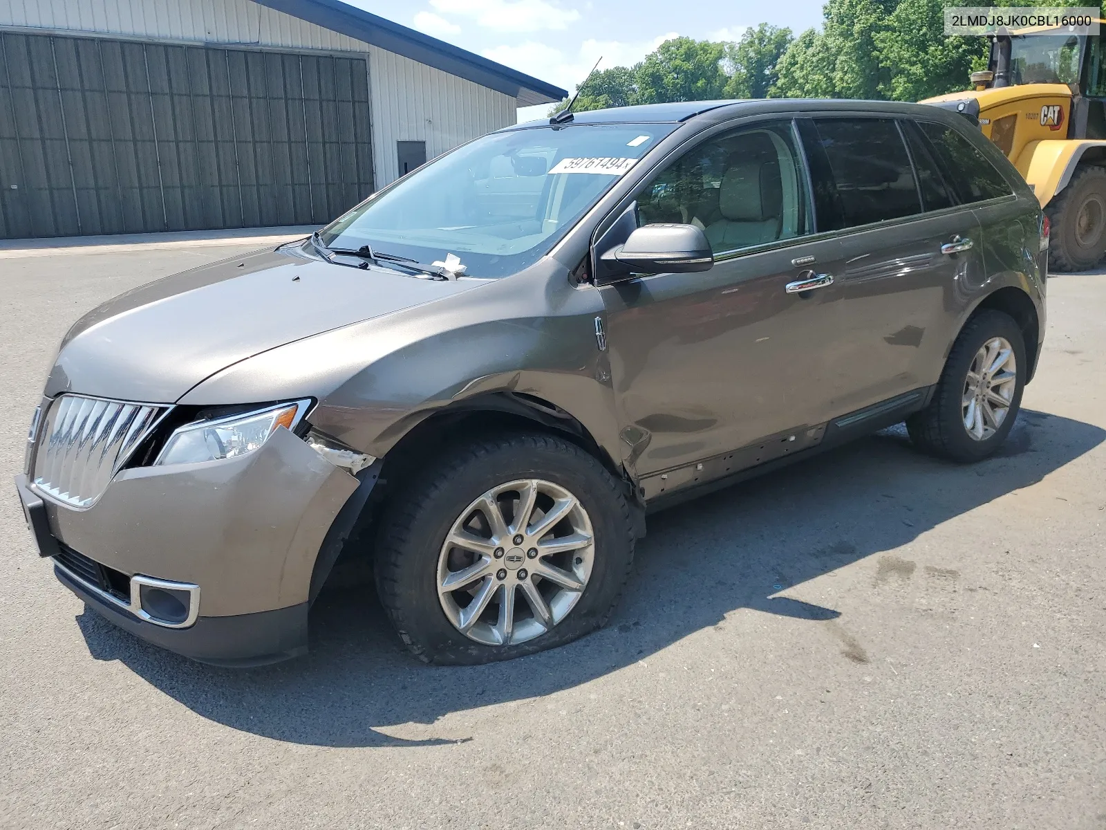 2012 Lincoln Mkx VIN: 2LMDJ8JK0CBL16000 Lot: 59761494