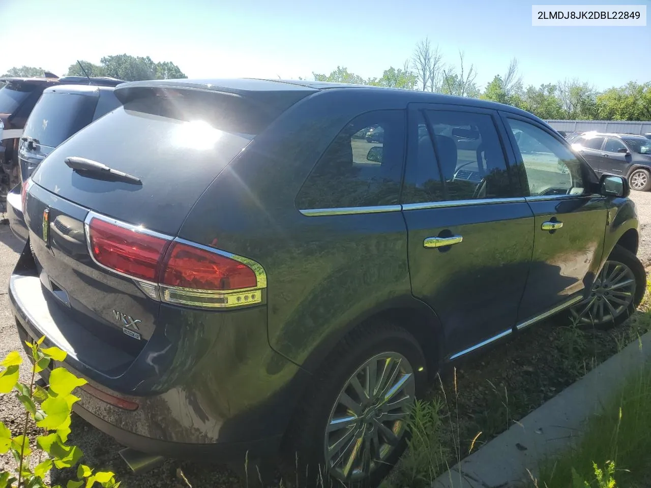 2013 Lincoln Mkx VIN: 2LMDJ8JK2DBL22849 Lot: 57343284