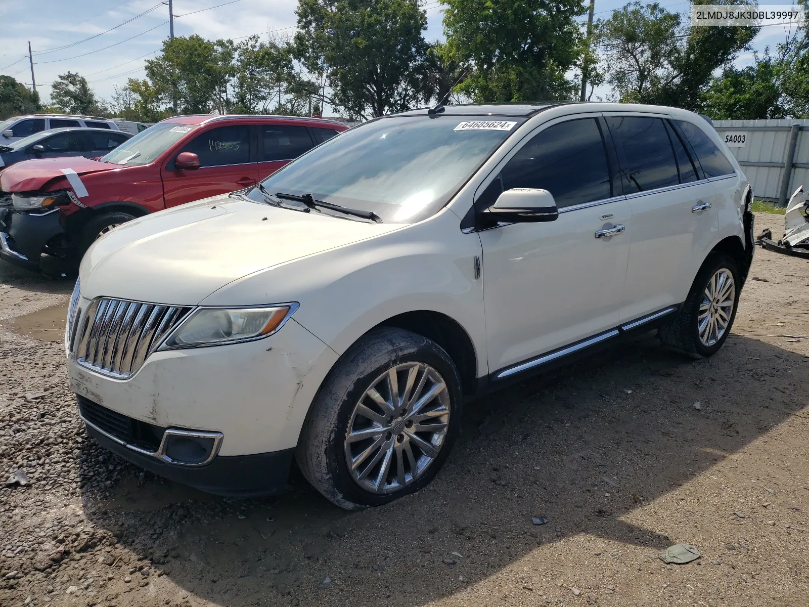 2013 Lincoln Mkx VIN: 2LMDJ8JK3DBL39997 Lot: 64685624