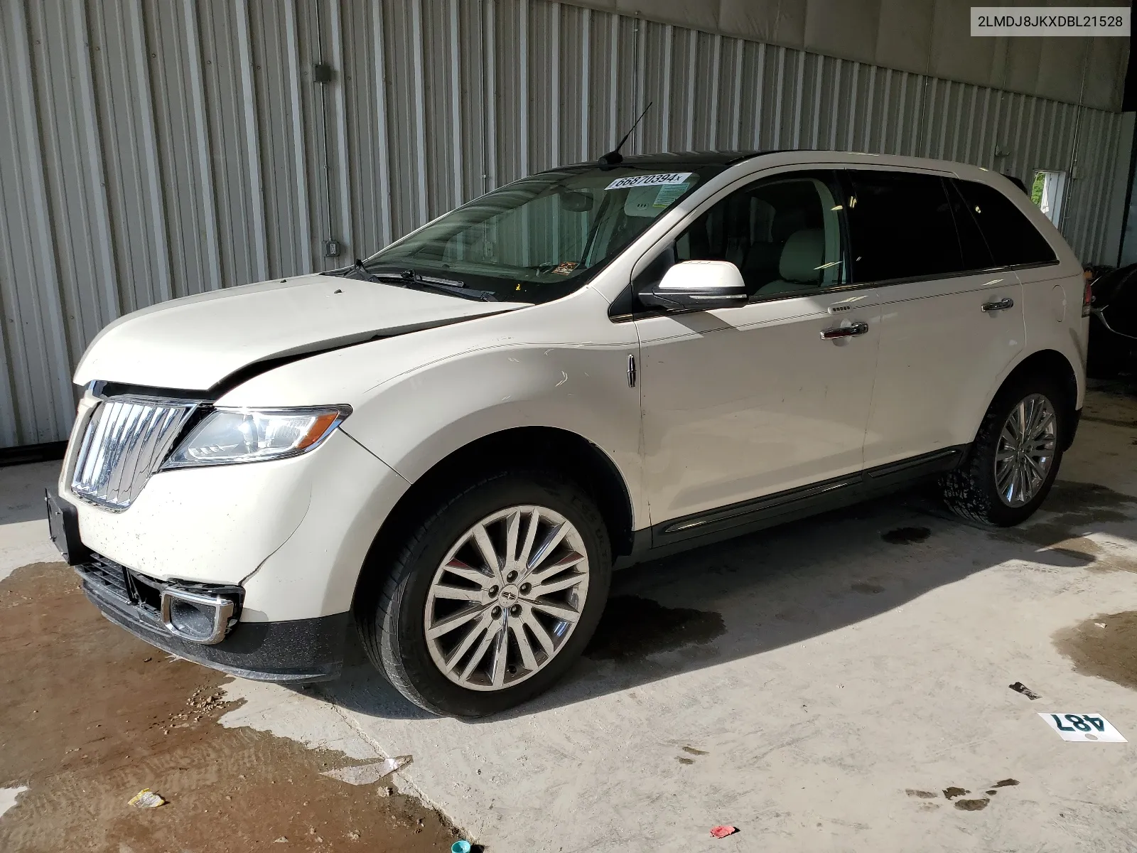 2013 Lincoln Mkx VIN: 2LMDJ8JKXDBL21528 Lot: 66870394