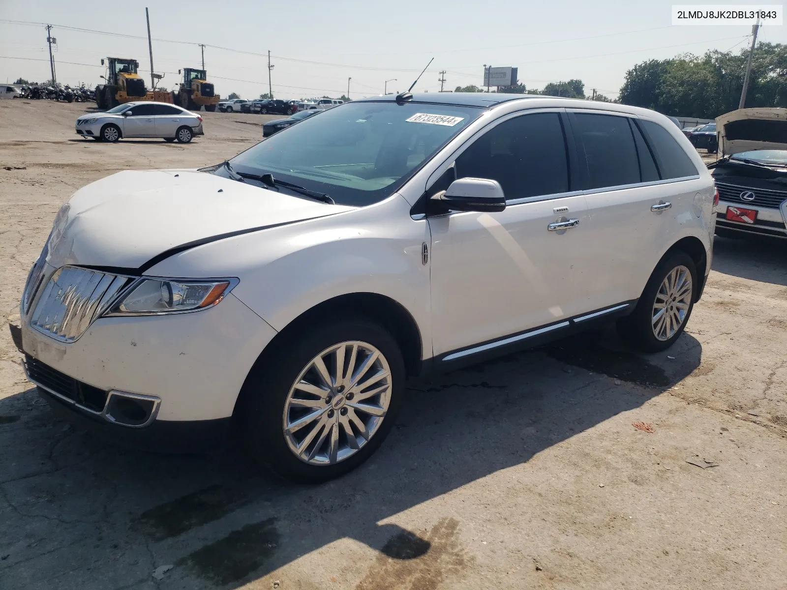 2013 Lincoln Mkx VIN: 2LMDJ8JK2DBL31843 Lot: 67323544