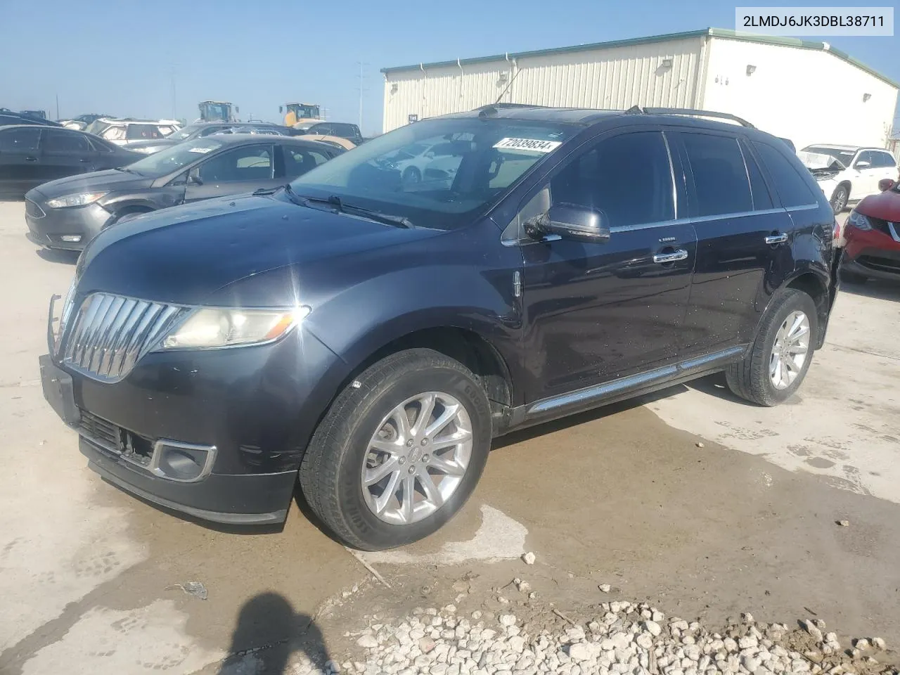 2013 Lincoln Mkx VIN: 2LMDJ6JK3DBL38711 Lot: 72039834