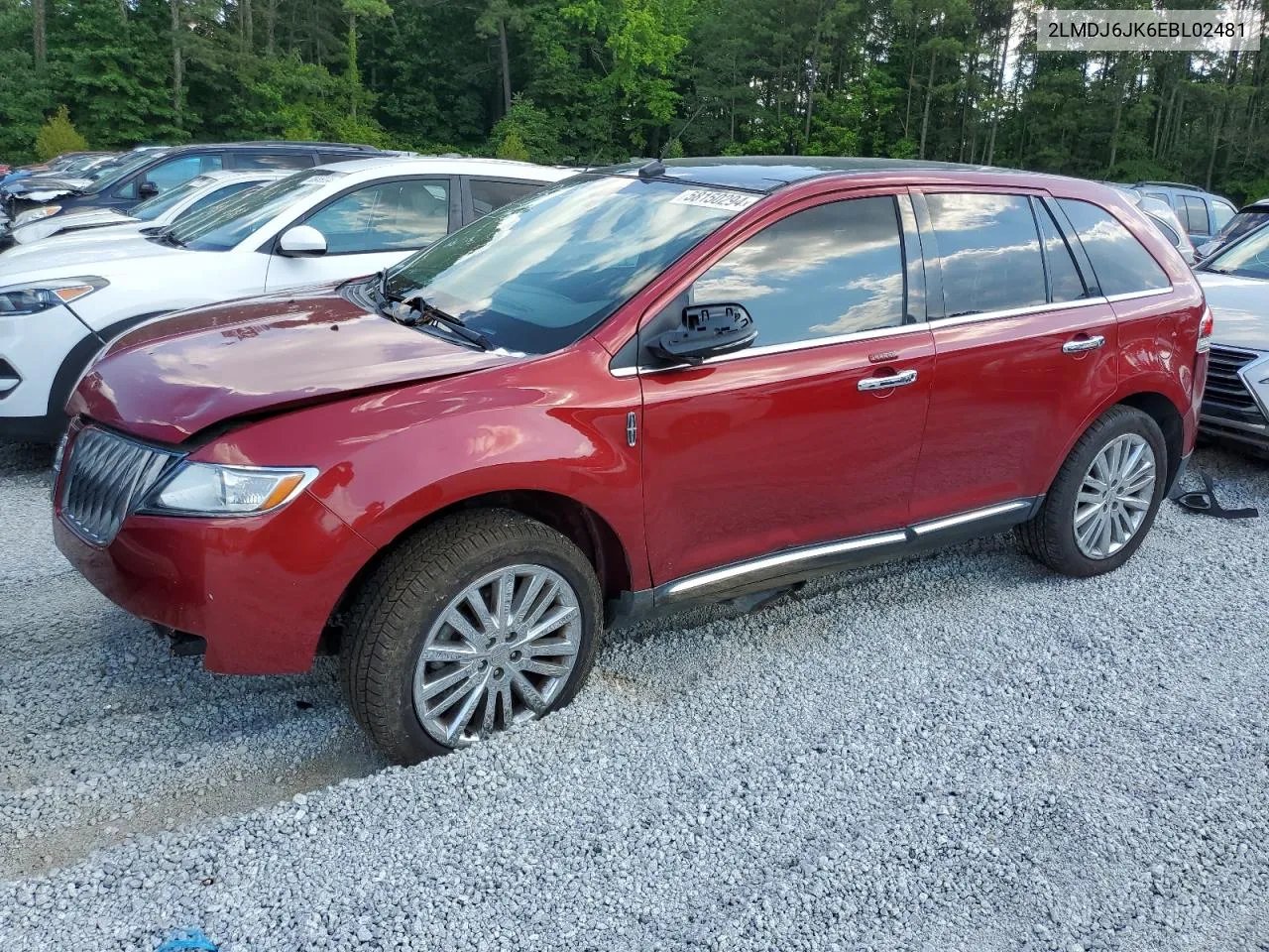 2014 Lincoln Mkx VIN: 2LMDJ6JK6EBL02481 Lot: 58150294