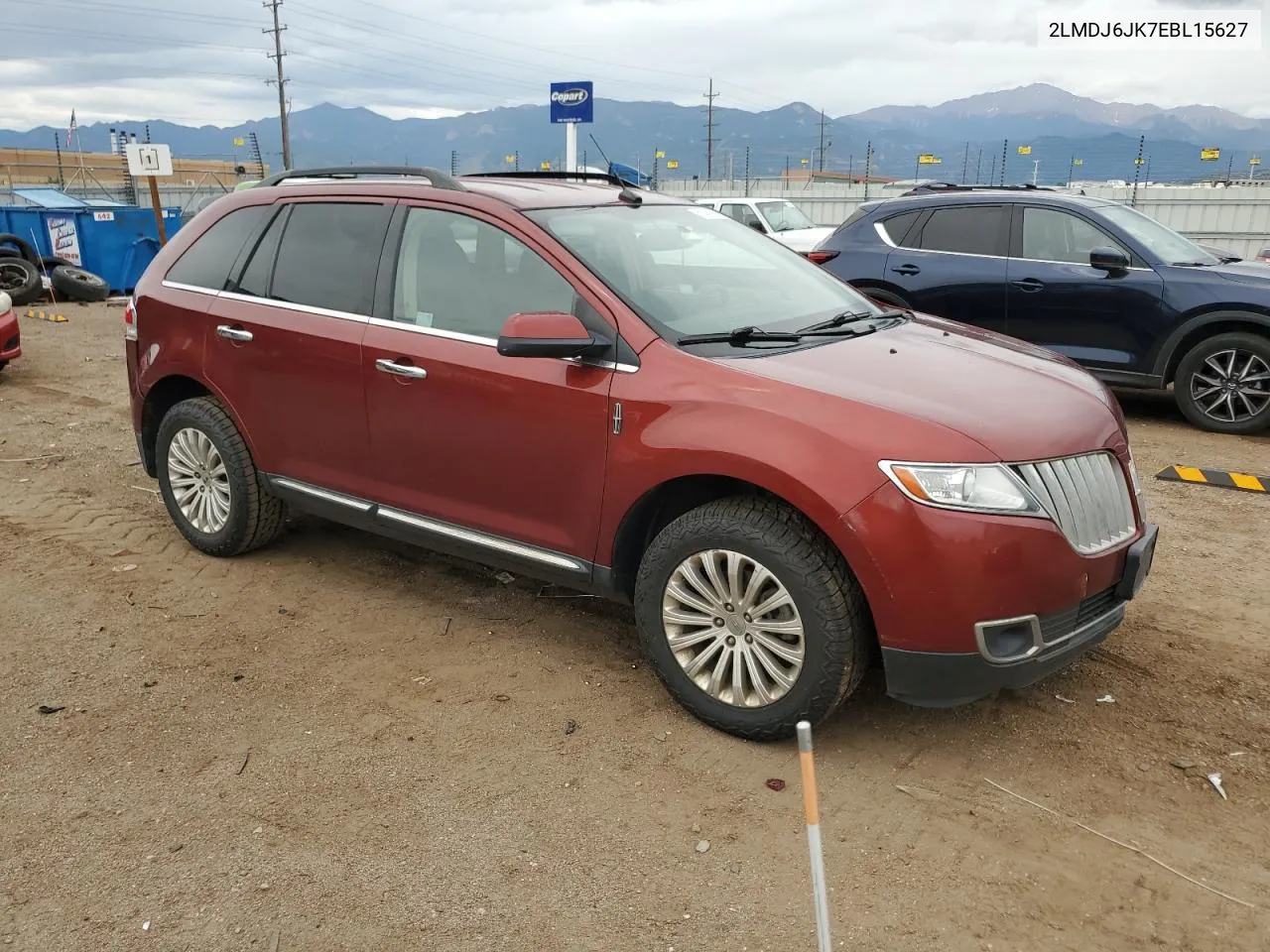 2014 Lincoln Mkx VIN: 2LMDJ6JK7EBL15627 Lot: 61461864