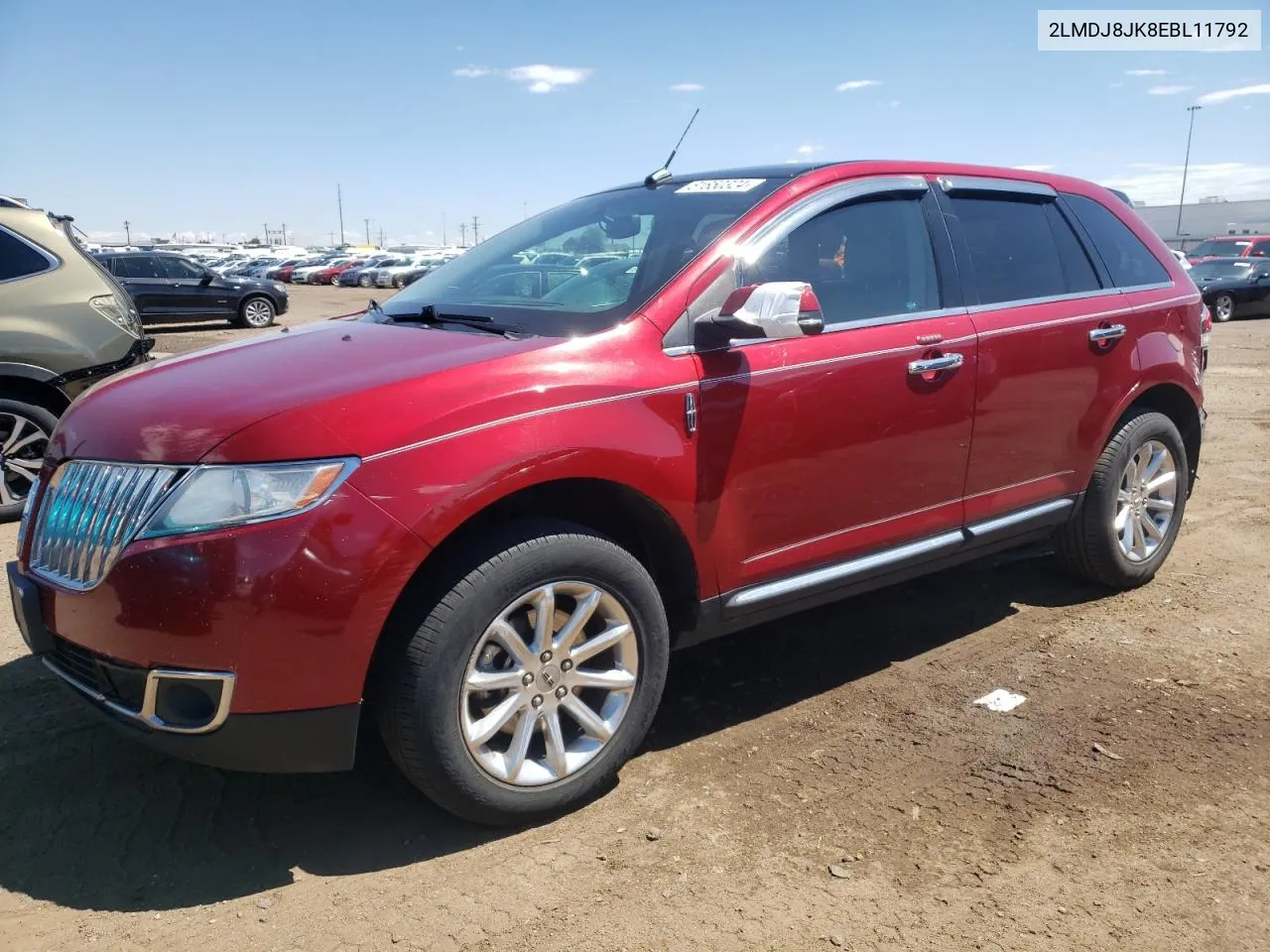 2014 Lincoln Mkx VIN: 2LMDJ8JK8EBL11792 Lot: 61650324