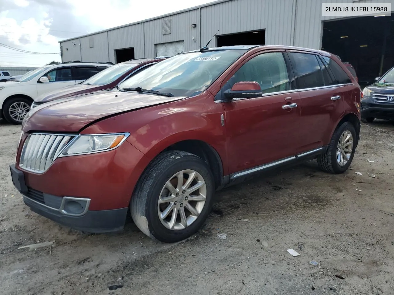 2014 Lincoln Mkx VIN: 2LMDJ8JK1EBL15988 Lot: 72380414