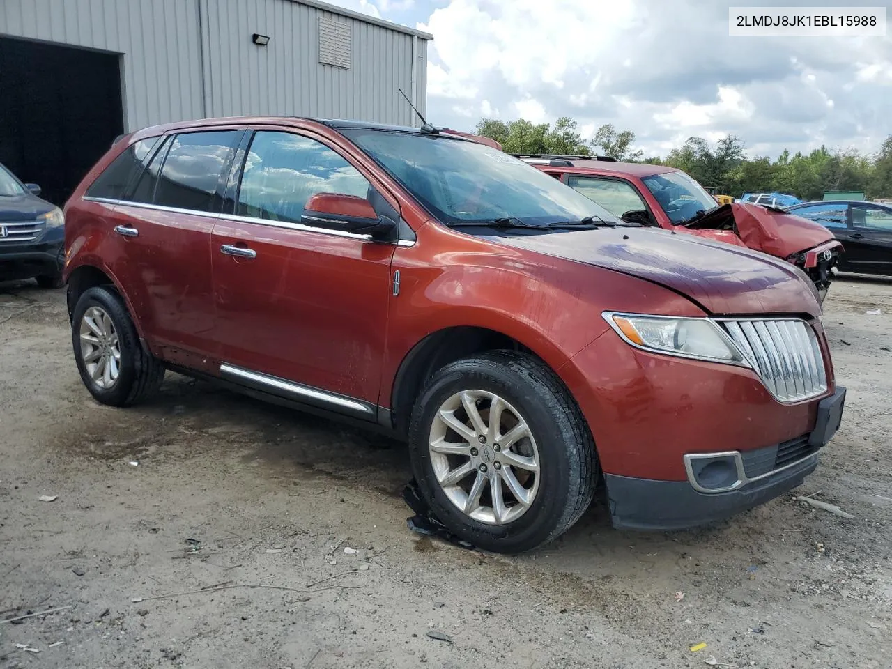 2014 Lincoln Mkx VIN: 2LMDJ8JK1EBL15988 Lot: 72380414