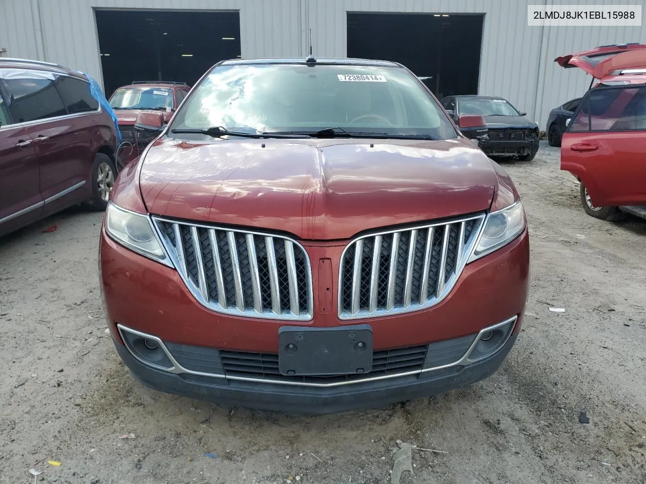 2014 Lincoln Mkx VIN: 2LMDJ8JK1EBL15988 Lot: 72380414