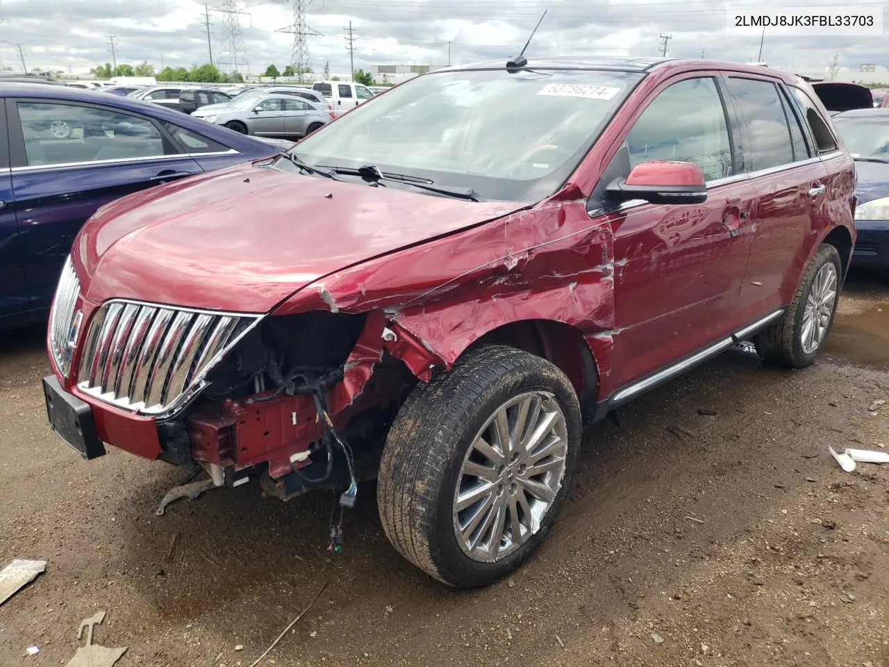 2015 Lincoln Mkx VIN: 2LMDJ8JK3FBL33703 Lot: 53786274