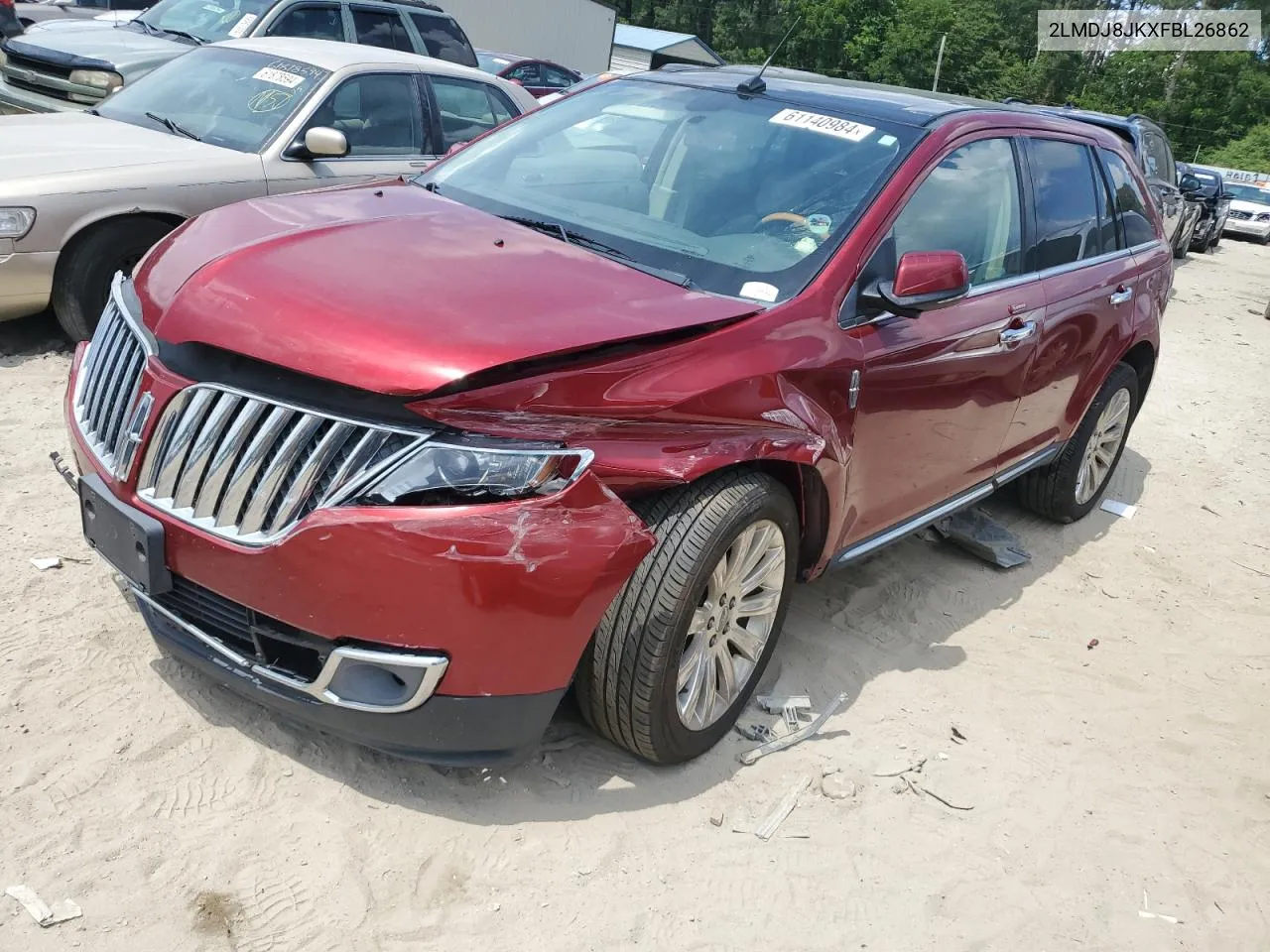 2015 Lincoln Mkx VIN: 2LMDJ8JKXFBL26862 Lot: 61140984