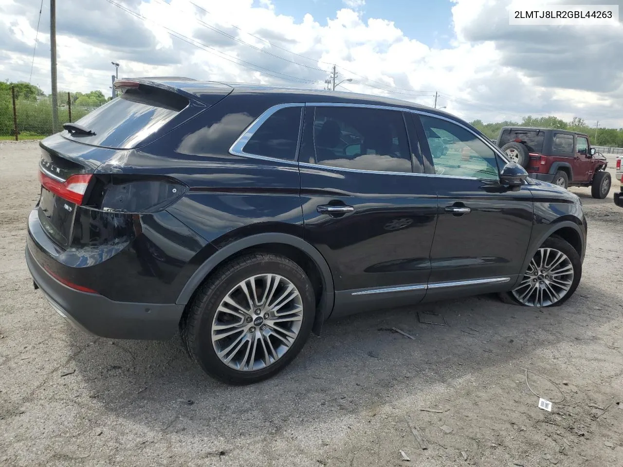 2016 Lincoln Mkx Reserve VIN: 2LMTJ8LR2GBL44263 Lot: 53492144