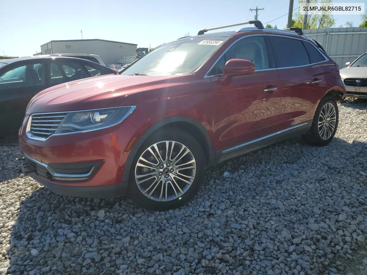 2016 Lincoln Mkx Reserve VIN: 2LMPJ6LR6GBL82715 Lot: 53955234