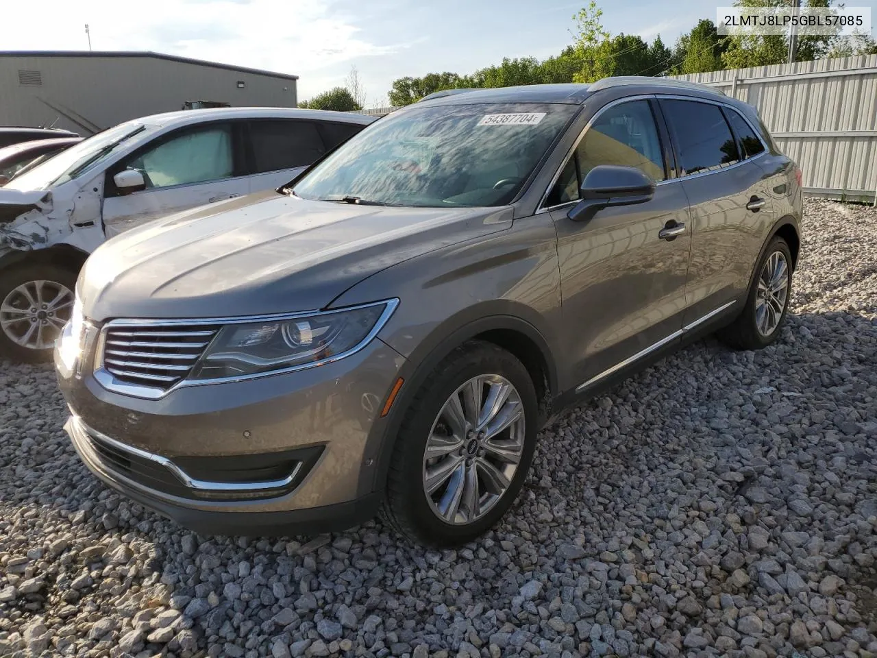 2LMTJ8LP5GBL57085 2016 Lincoln Mkx Reserve