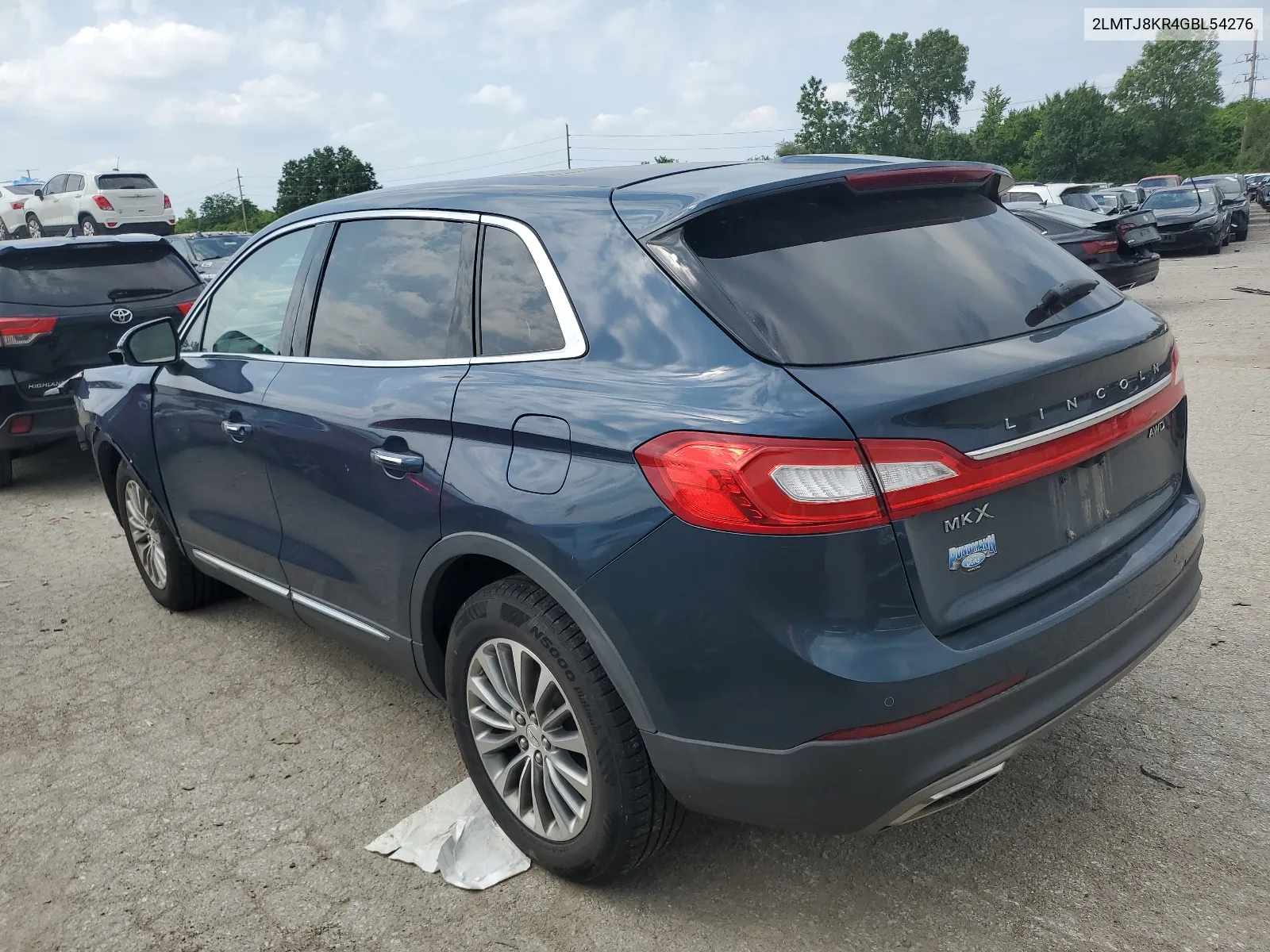 2LMTJ8KR4GBL54276 2016 Lincoln Mkx Select