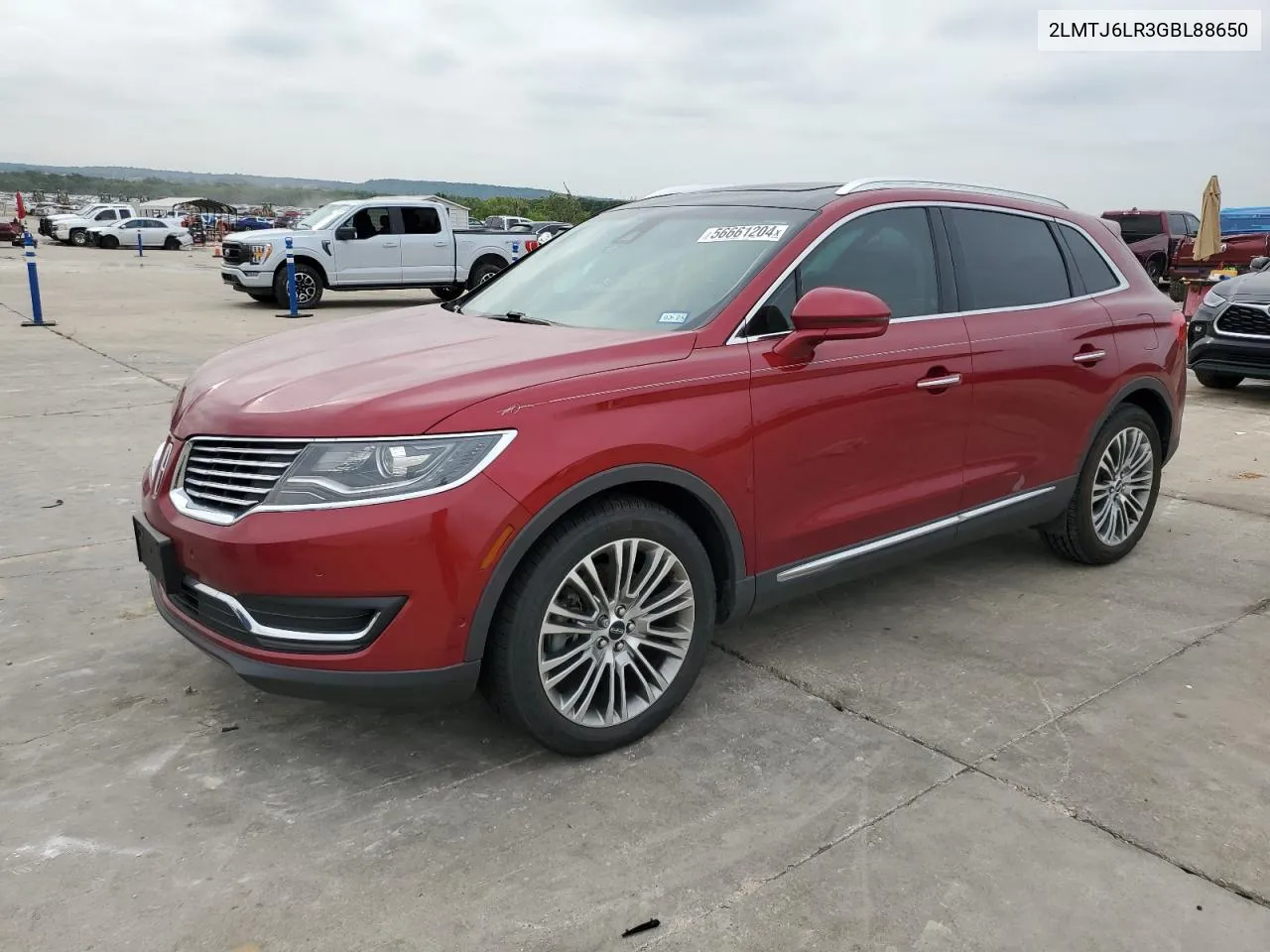 2LMTJ6LR3GBL88650 2016 Lincoln Mkx Reserve