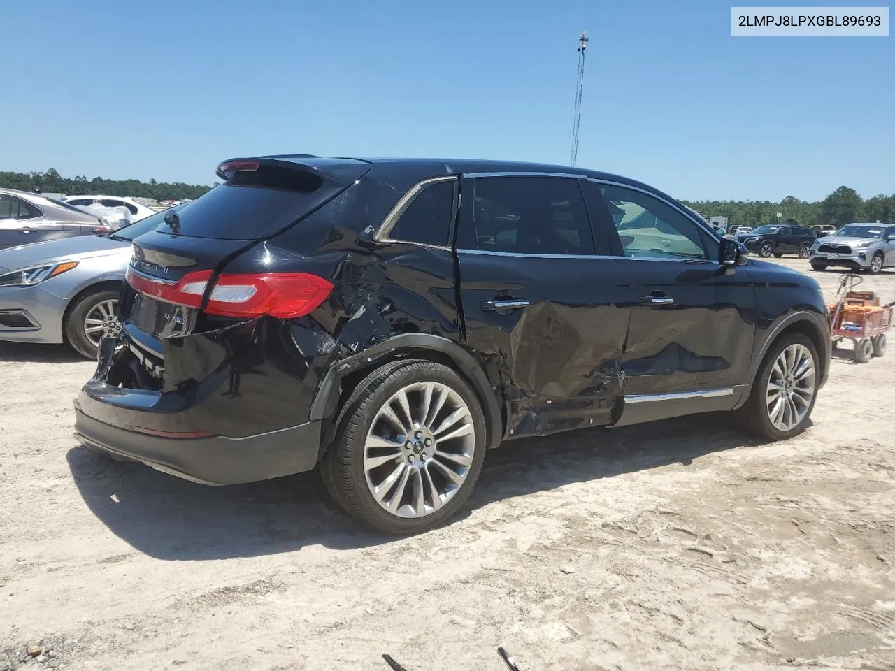 2016 Lincoln Mkx Reserve VIN: 2LMPJ8LPXGBL89693 Lot: 57784954