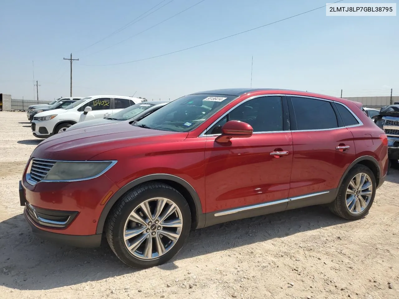 2016 Lincoln Mkx Reserve VIN: 2LMTJ8LP7GBL38795 Lot: 58156414