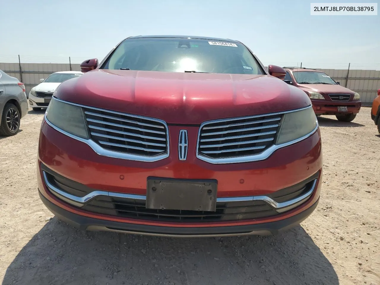 2LMTJ8LP7GBL38795 2016 Lincoln Mkx Reserve