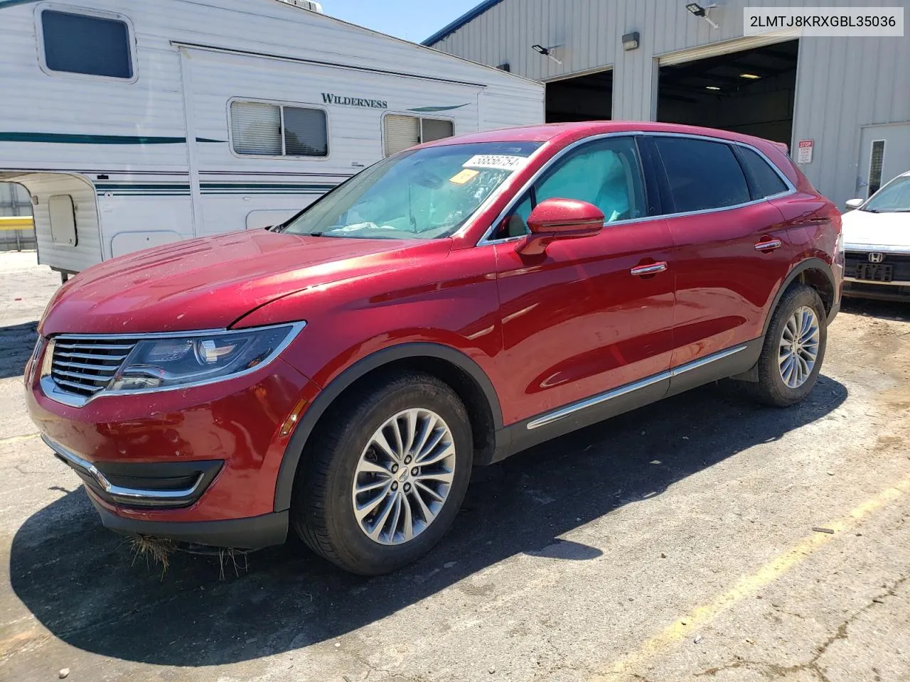 2016 Lincoln Mkx Select VIN: 2LMTJ8KRXGBL35036 Lot: 58856754