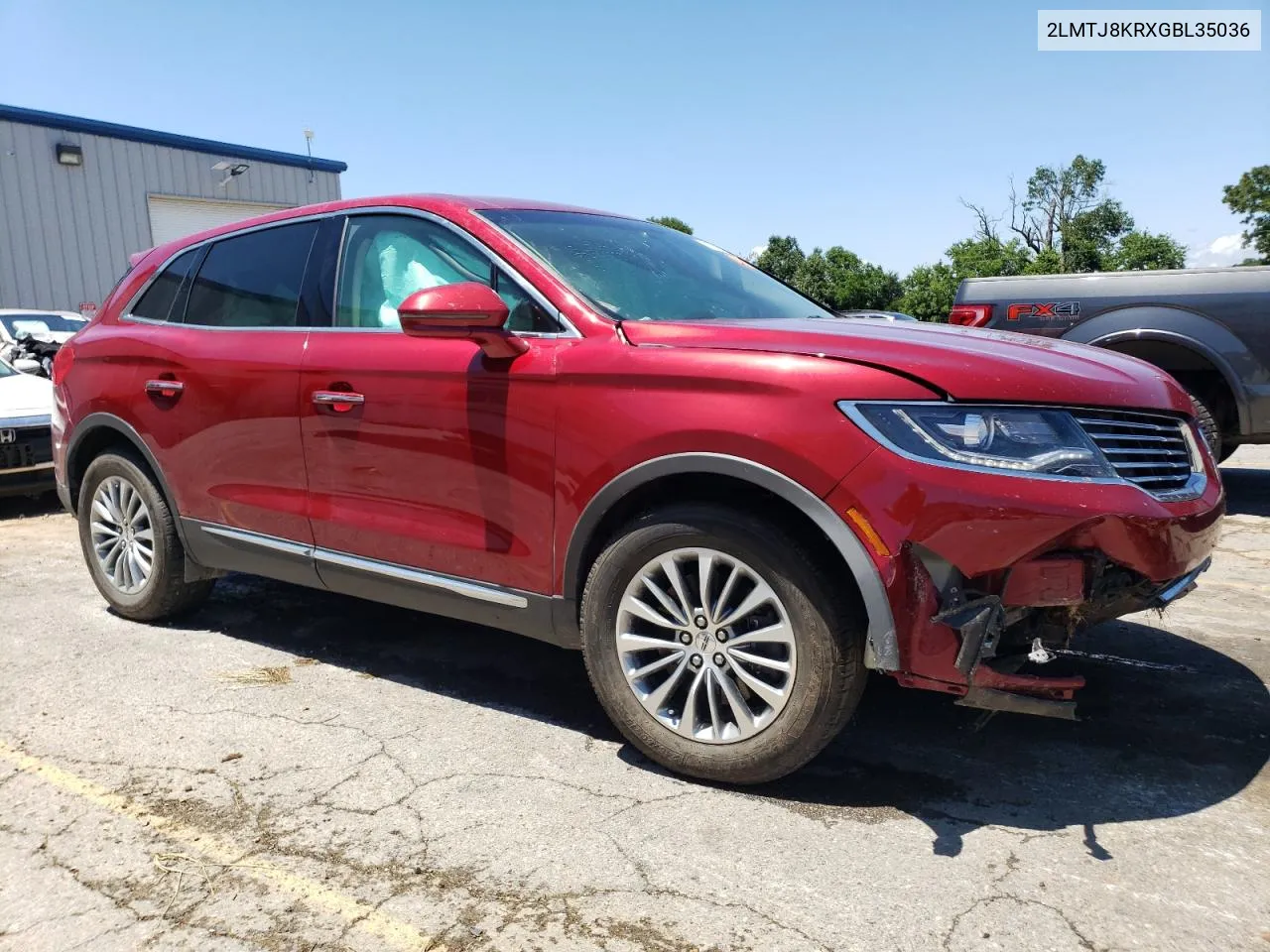 2016 Lincoln Mkx Select VIN: 2LMTJ8KRXGBL35036 Lot: 58856754