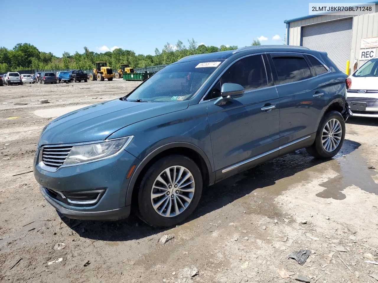 2LMTJ8KR7GBL71248 2016 Lincoln Mkx Select