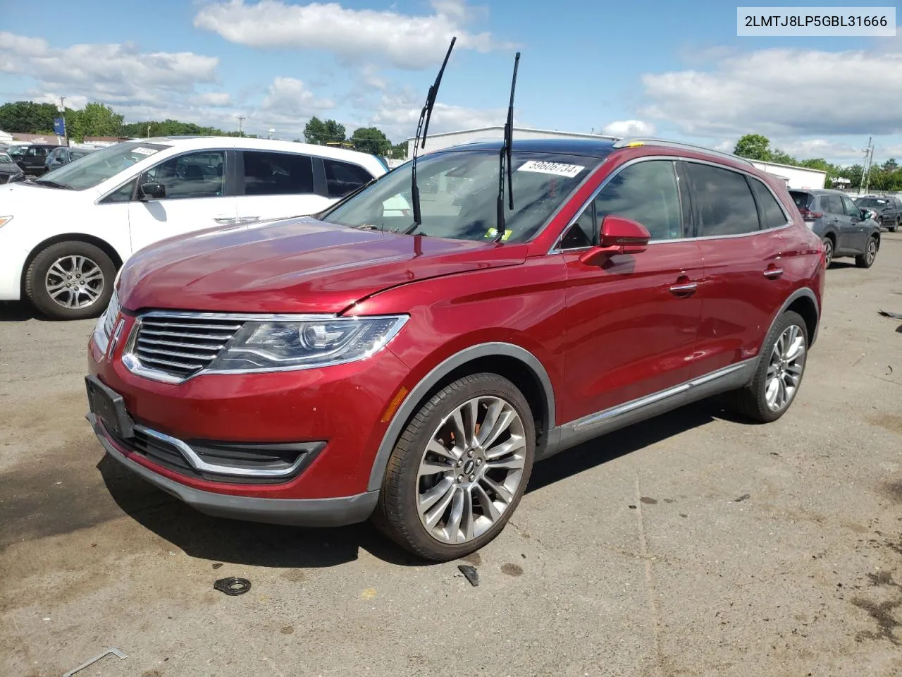 2016 Lincoln Mkx Reserve VIN: 2LMTJ8LP5GBL31666 Lot: 59606734