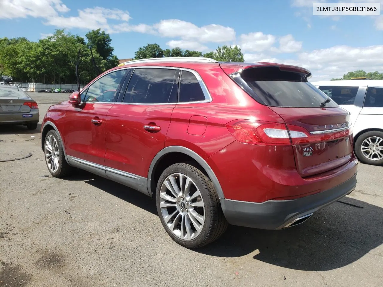 2LMTJ8LP5GBL31666 2016 Lincoln Mkx Reserve