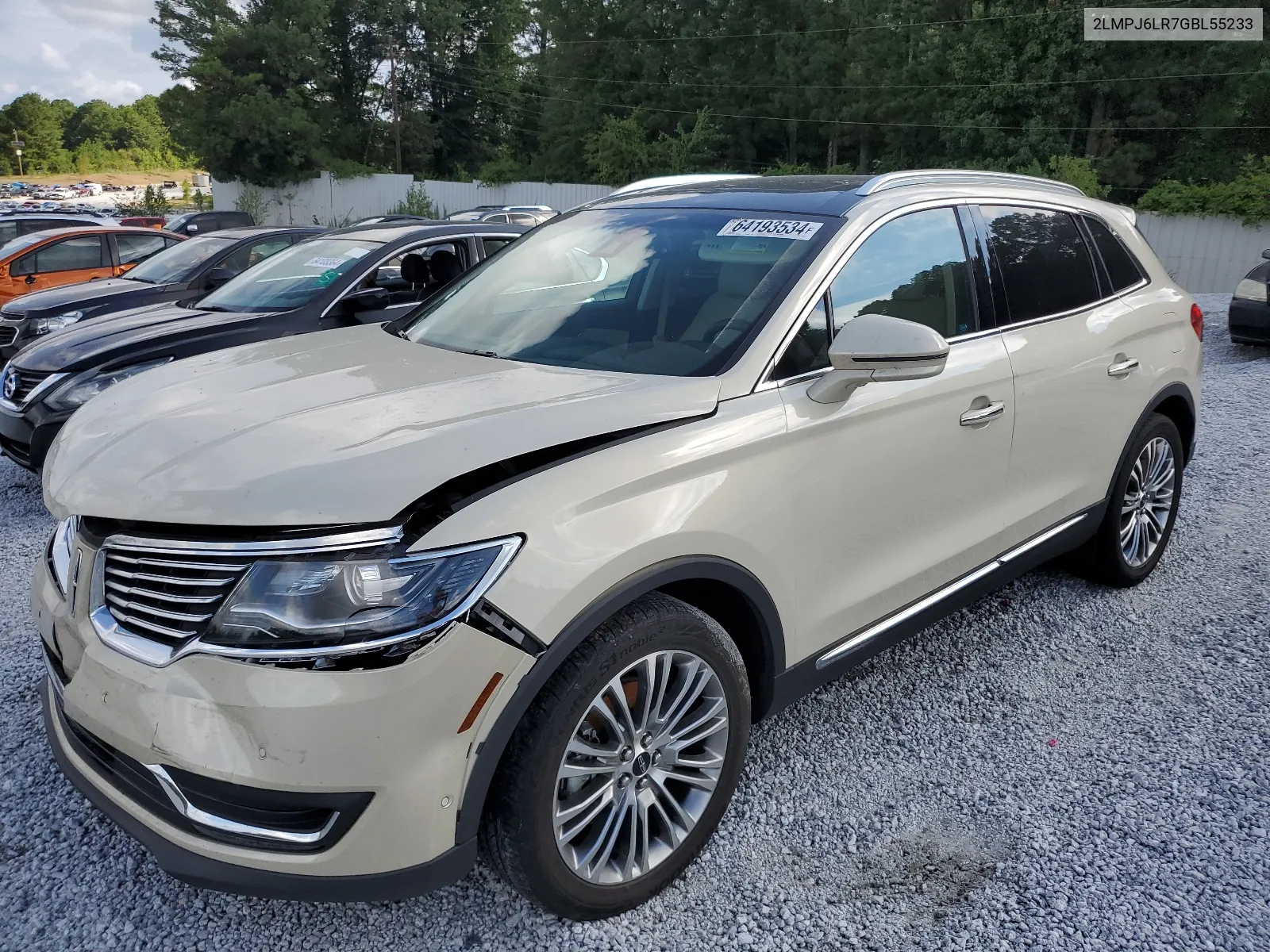 2016 Lincoln Mkx Reserve VIN: 2LMPJ6LR7GBL55233 Lot: 64193534