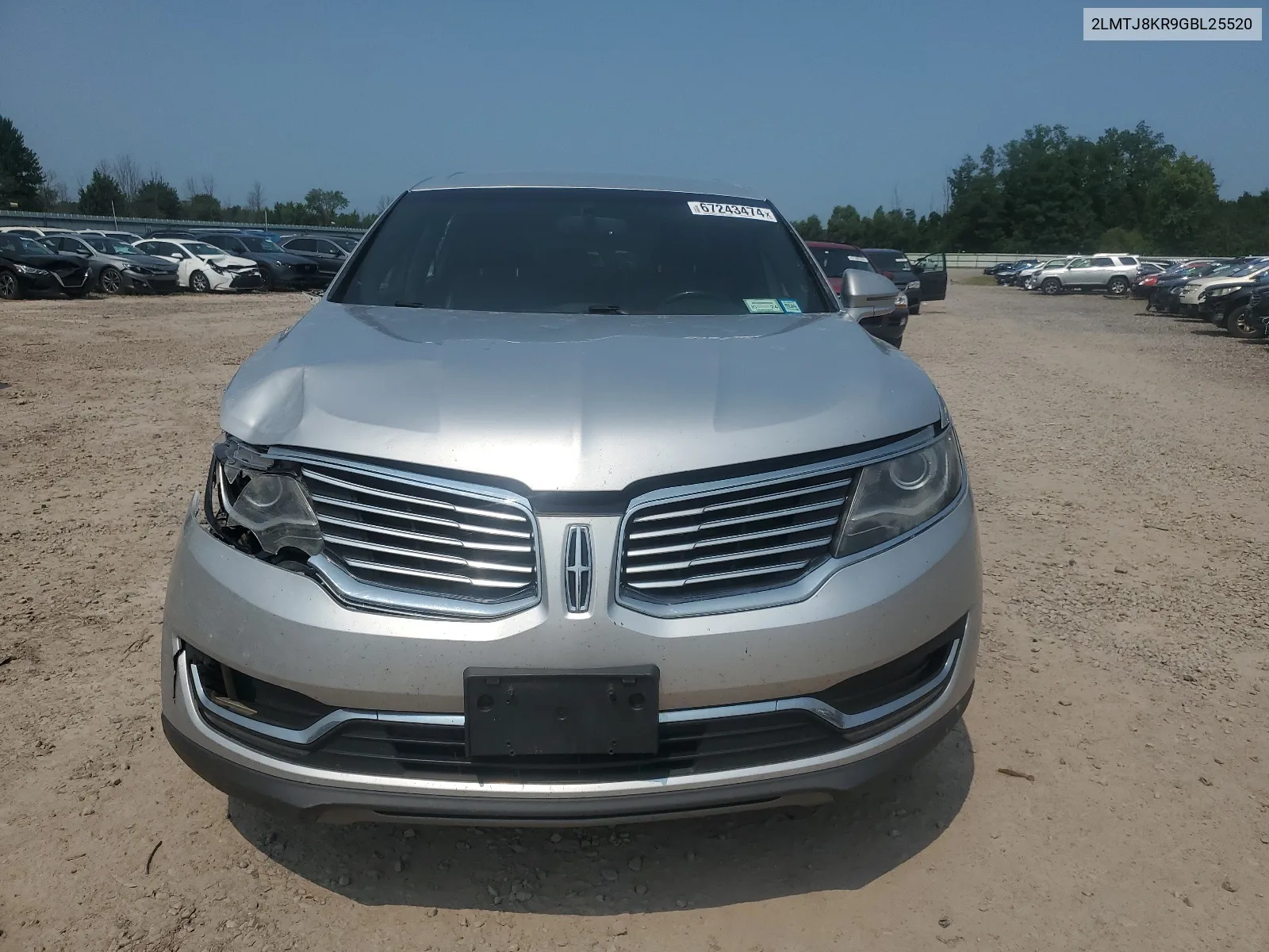 2016 Lincoln Mkx Select VIN: 2LMTJ8KR9GBL25520 Lot: 67243474