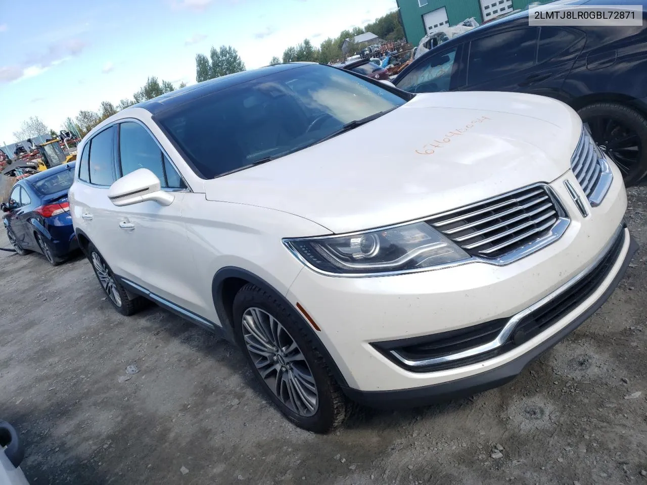 2LMTJ8LR0GBL72871 2016 Lincoln Mkx Reserve