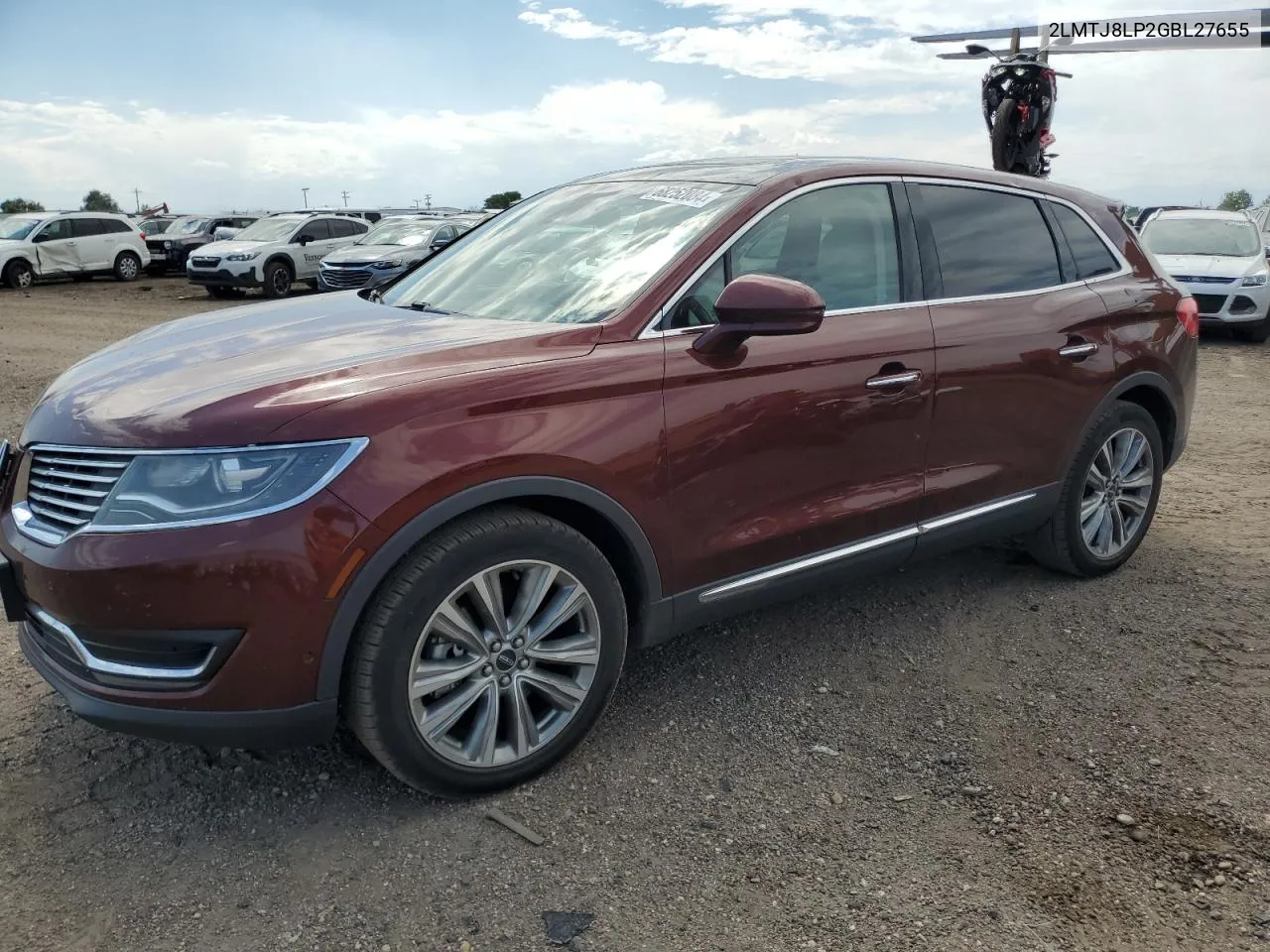 2016 Lincoln Mkx Reserve VIN: 2LMTJ8LP2GBL27655 Lot: 68252084