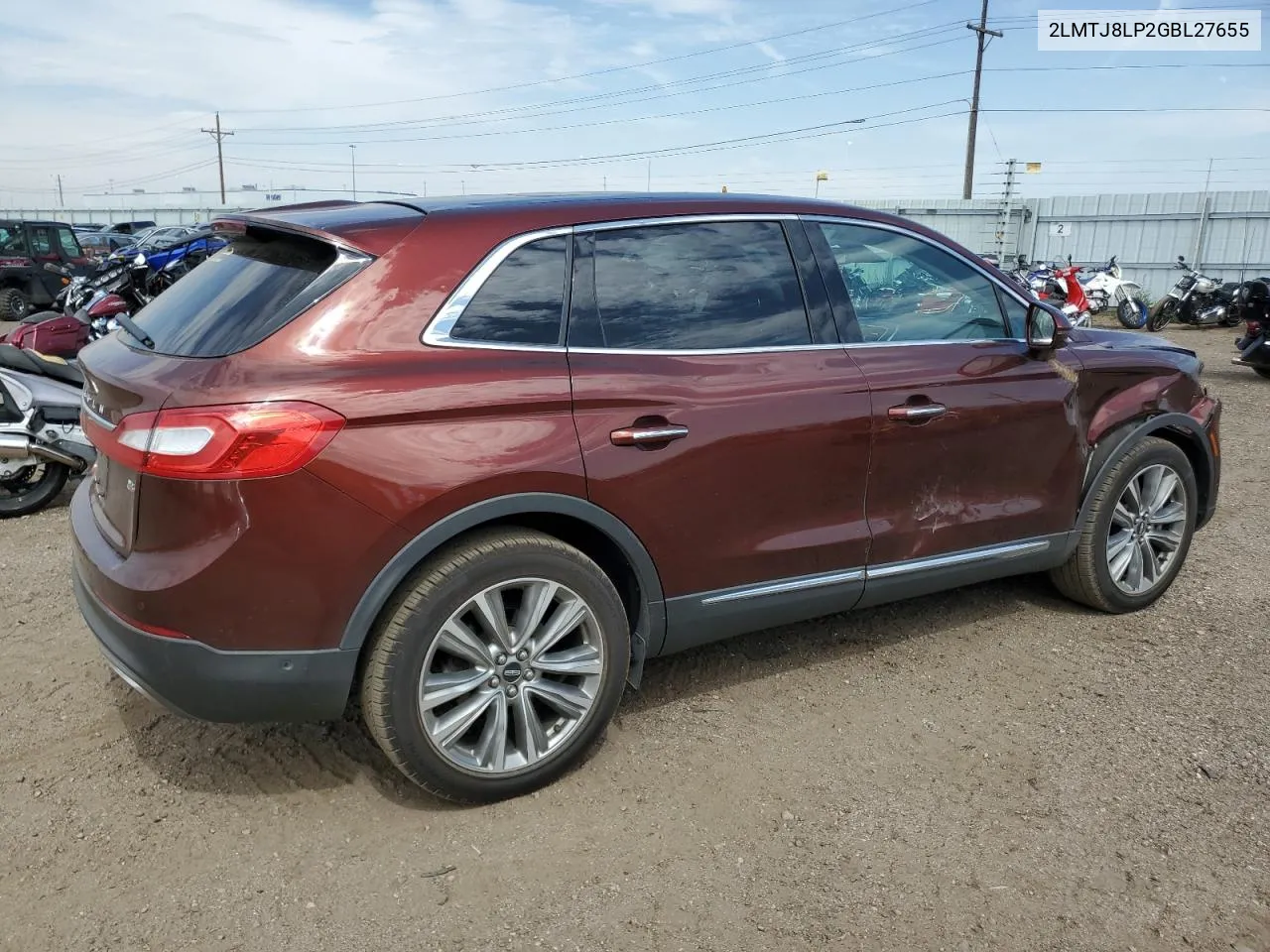 2016 Lincoln Mkx Reserve VIN: 2LMTJ8LP2GBL27655 Lot: 68252084