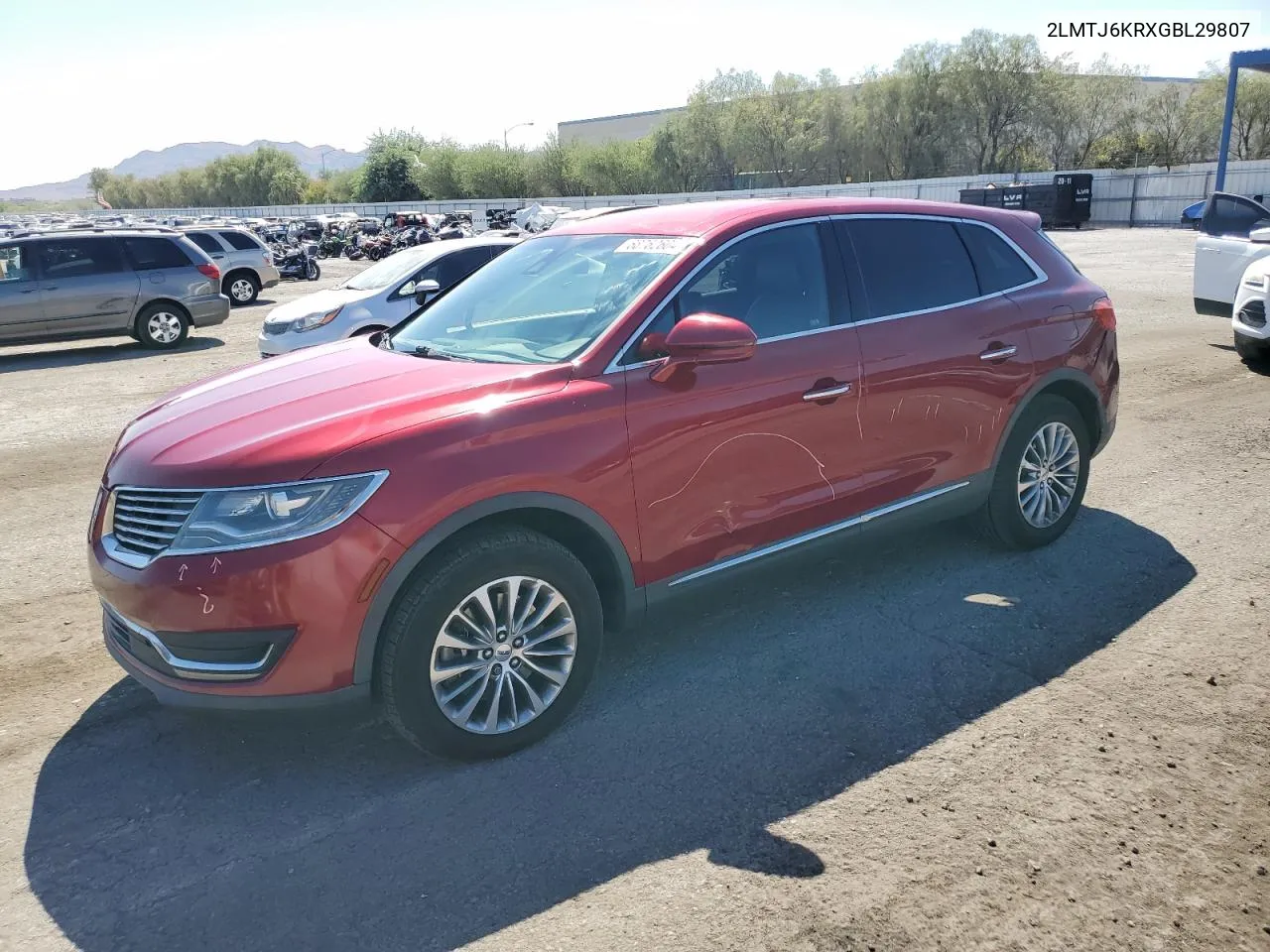 2016 Lincoln Mkx Select VIN: 2LMTJ6KRXGBL29807 Lot: 68762604