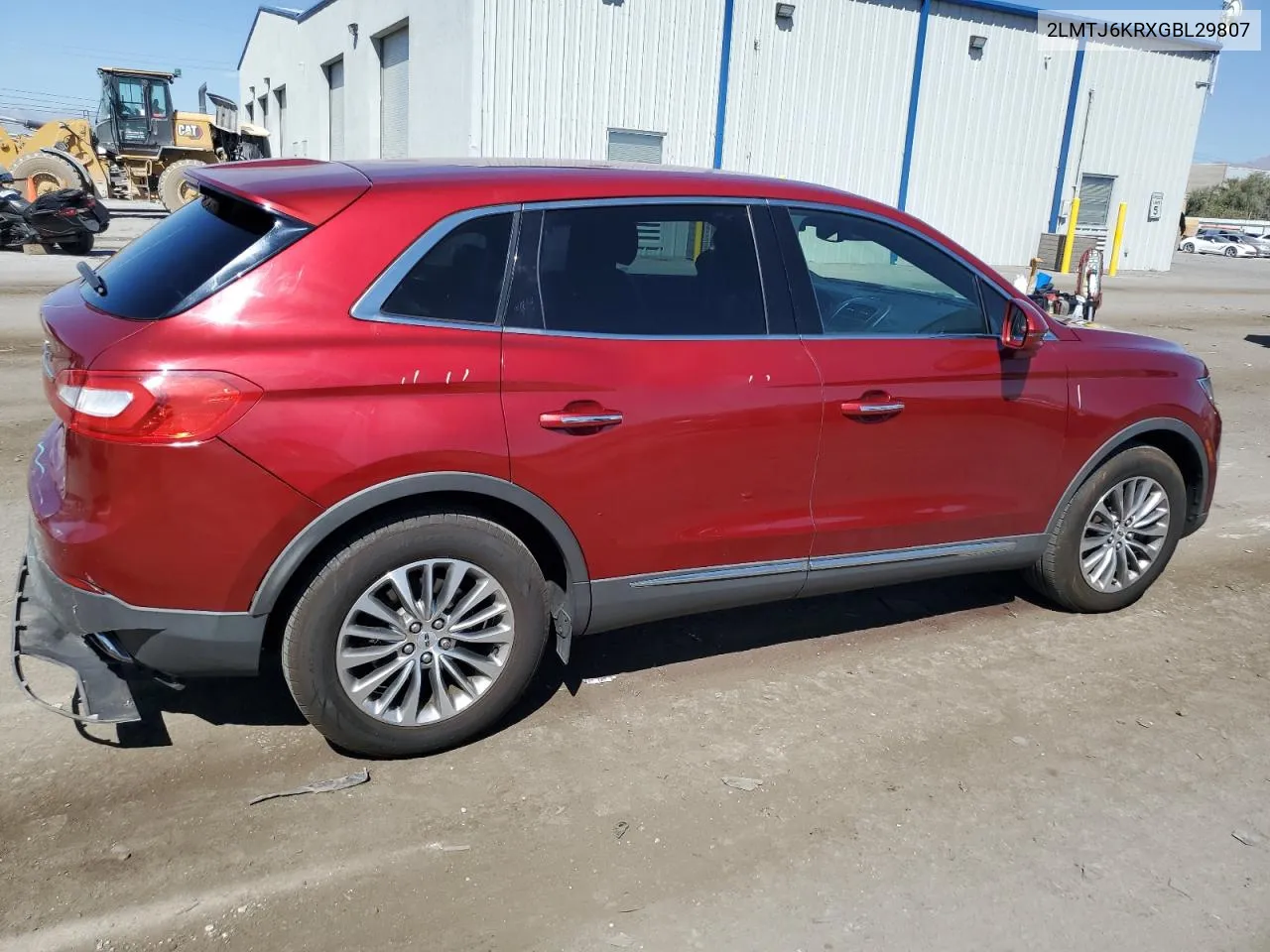 2LMTJ6KRXGBL29807 2016 Lincoln Mkx Select