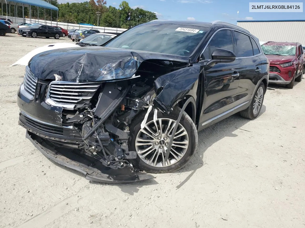 2016 Lincoln Mkx Reserve VIN: 2LMTJ6LRXGBL84126 Lot: 70431694