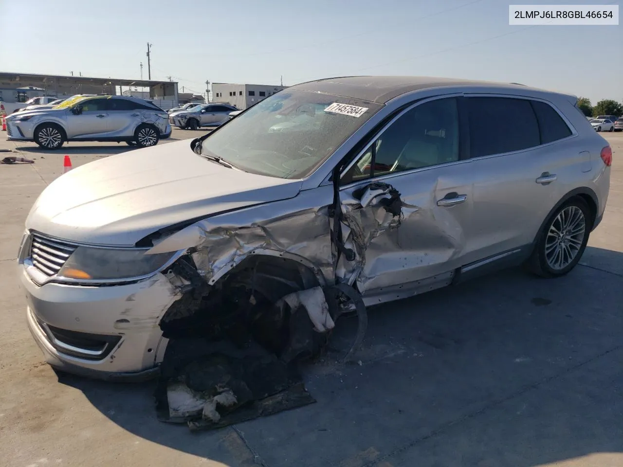 2LMPJ6LR8GBL46654 2016 Lincoln Mkx Reserve