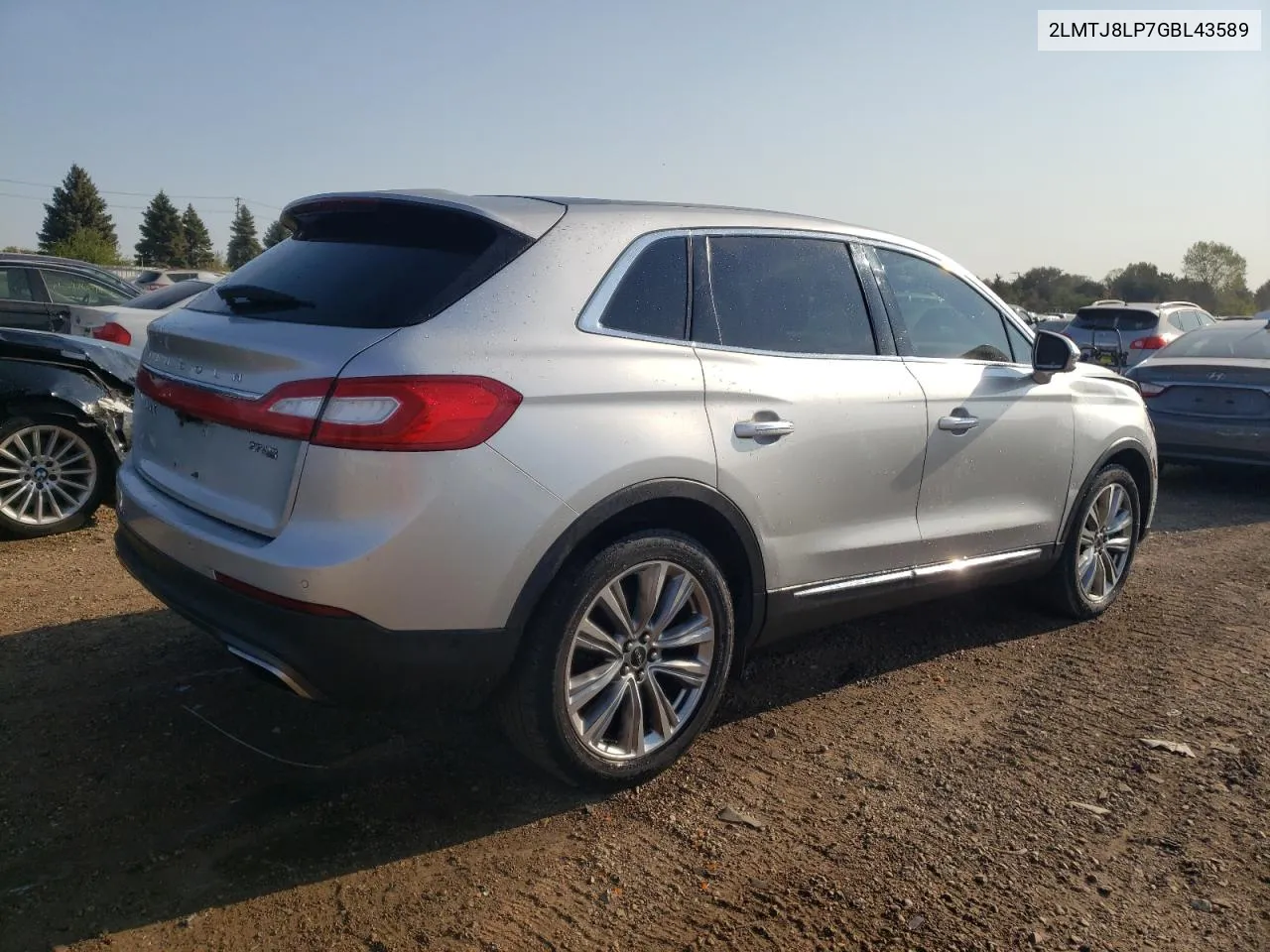 2LMTJ8LP7GBL43589 2016 Lincoln Mkx Reserve