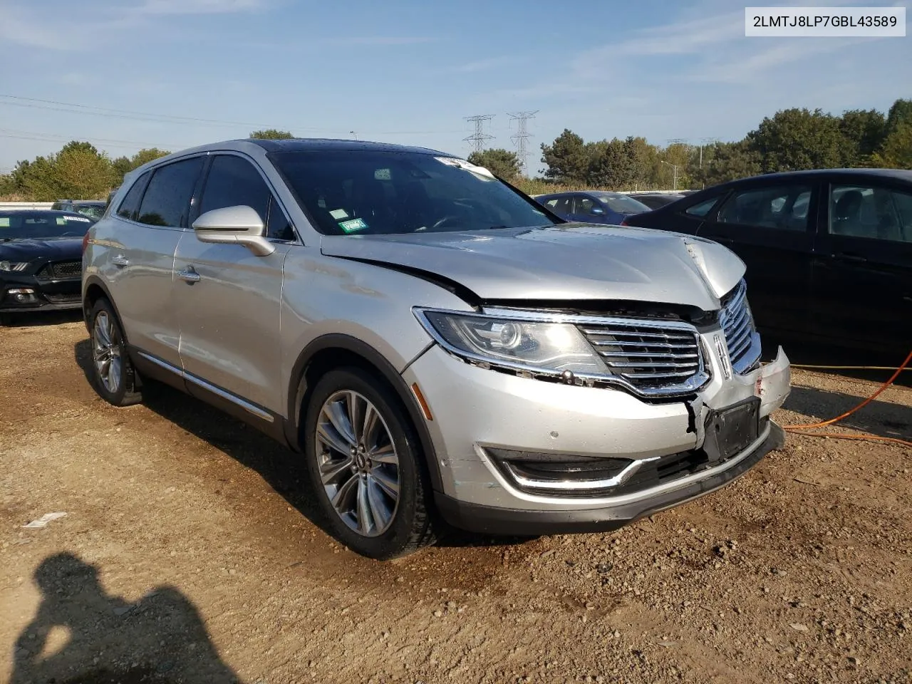 2LMTJ8LP7GBL43589 2016 Lincoln Mkx Reserve