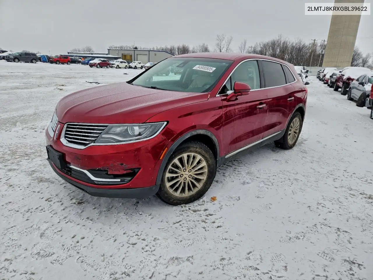 2LMTJ8KRXGBL39622 2016 Lincoln Mkx Select