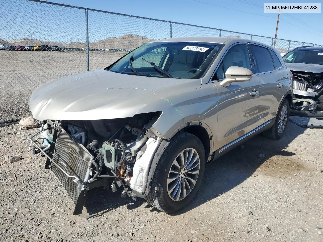 2LMPJ6KR2HBL41288 2017 Lincoln Mkx Select