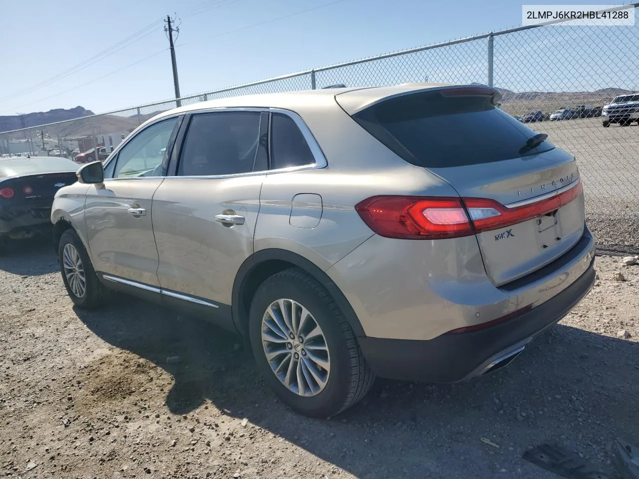 2LMPJ6KR2HBL41288 2017 Lincoln Mkx Select