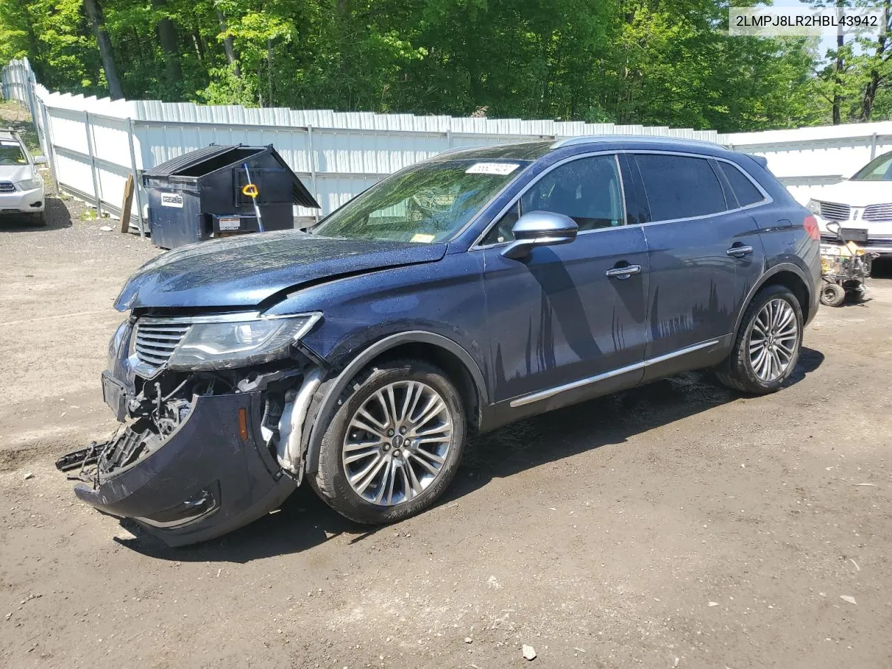 2LMPJ8LR2HBL43942 2017 Lincoln Mkx Reserve