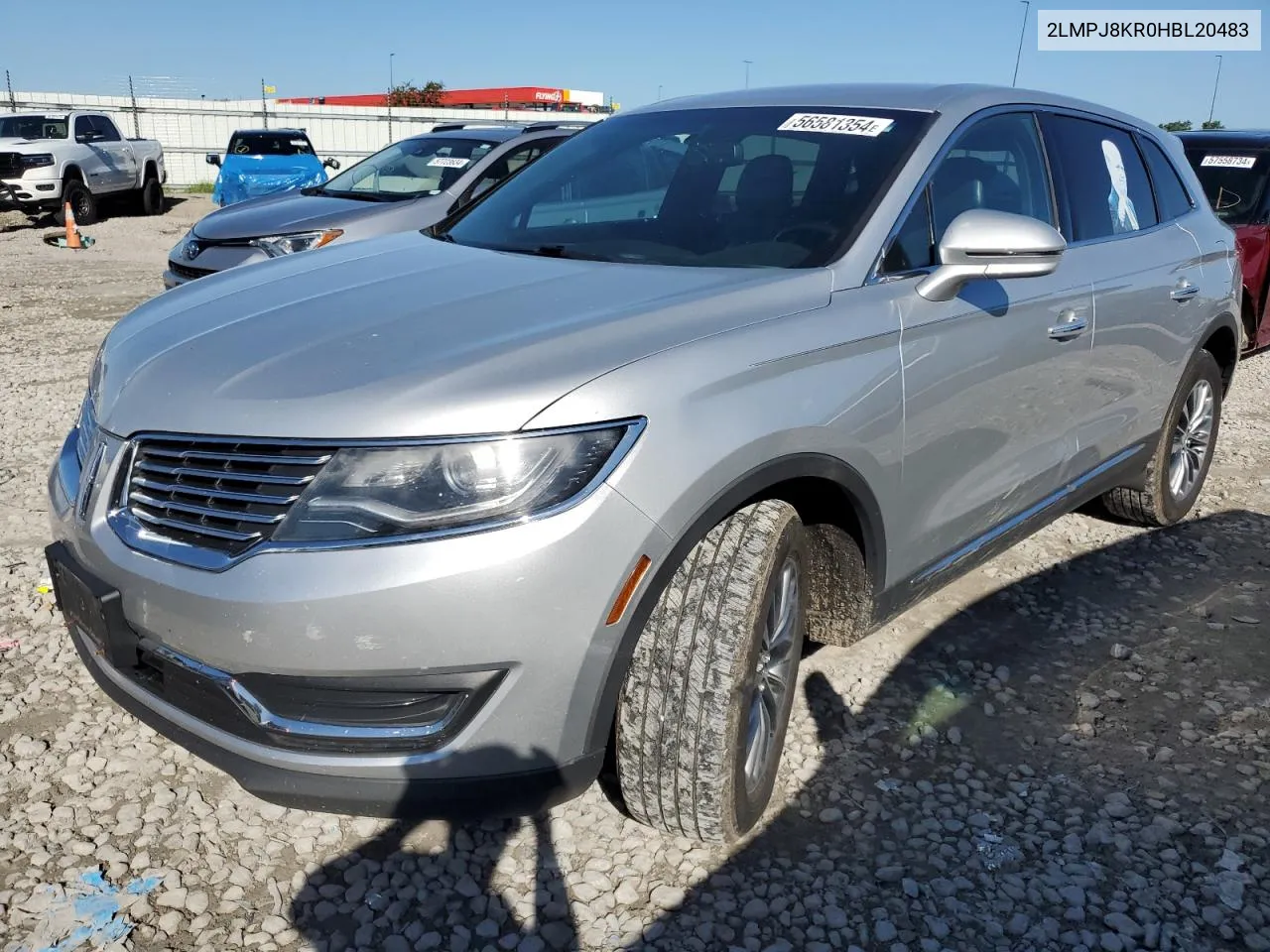 2017 Lincoln Mkx Select VIN: 2LMPJ8KR0HBL20483 Lot: 56581354