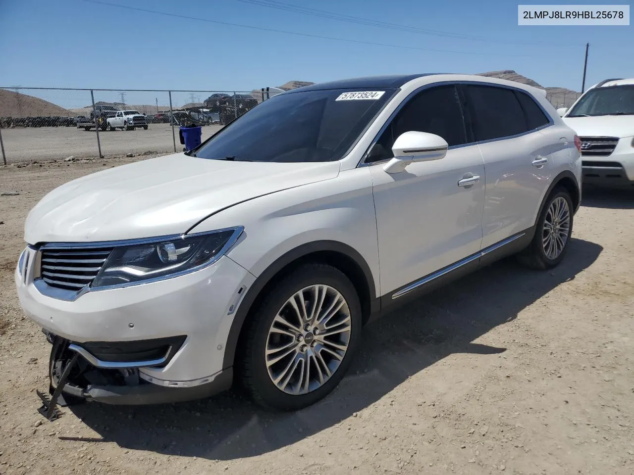 2017 Lincoln Mkx Reserve VIN: 2LMPJ8LR9HBL25678 Lot: 57873524