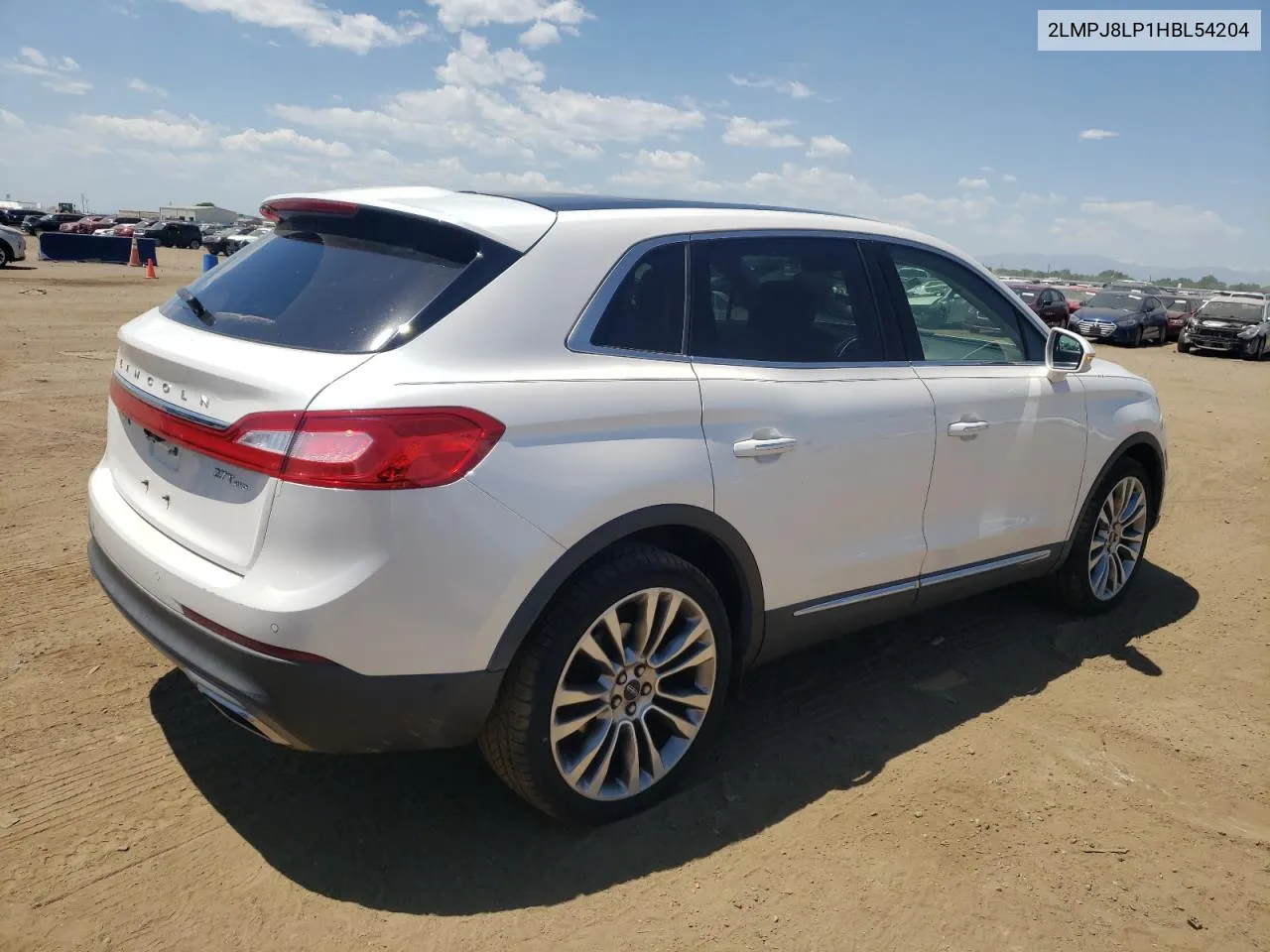 2017 Lincoln Mkx Reserve VIN: 2LMPJ8LP1HBL54204 Lot: 58169304