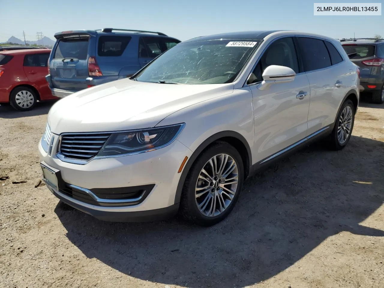 2017 Lincoln Mkx Reserve VIN: 2LMPJ6LR0HBL13455 Lot: 58729584