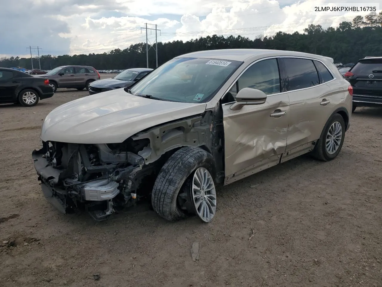 2017 Lincoln Mkx Select VIN: 2LMPJ6KPXHBL16735 Lot: 61940514